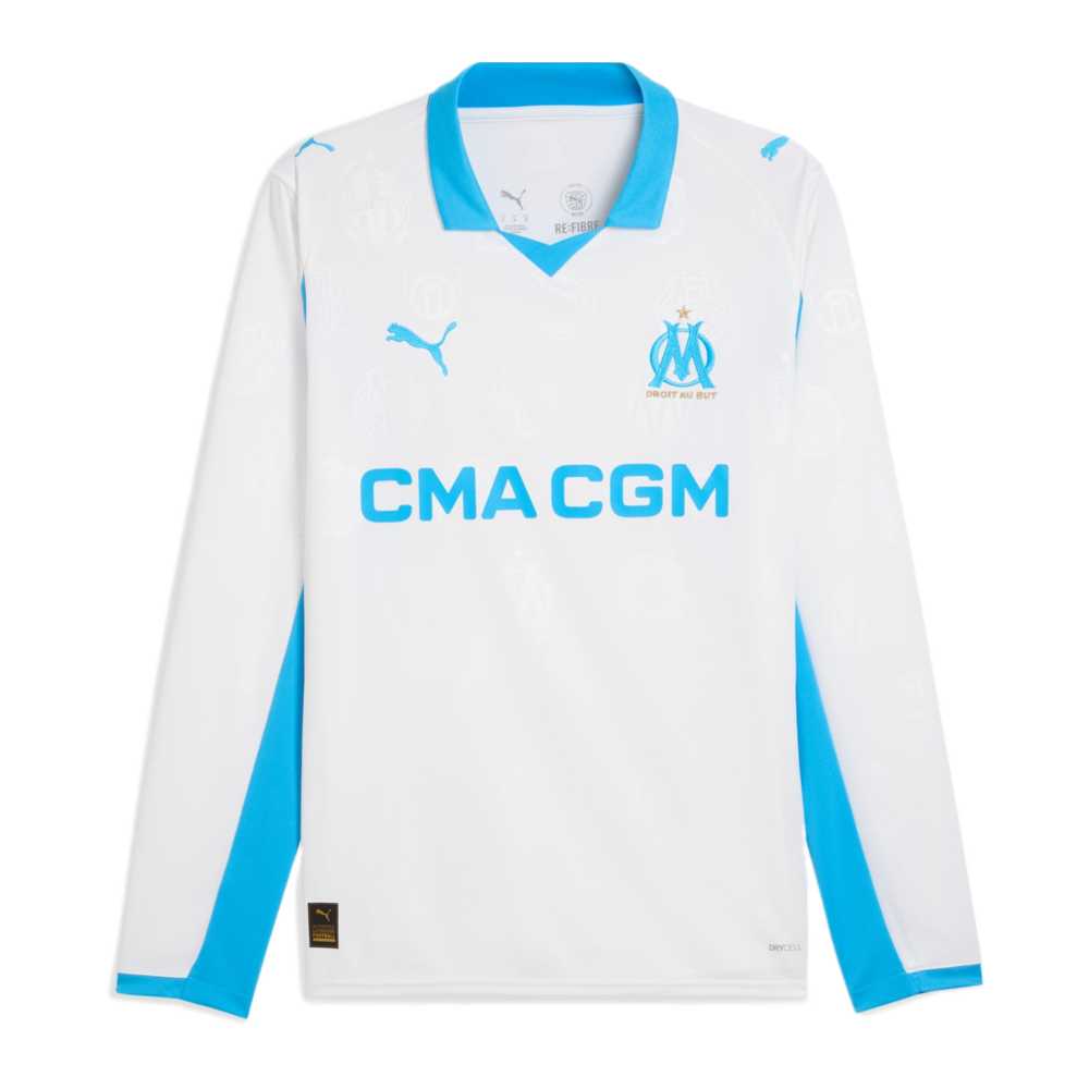 2025-26 Olympique de Marseille 1st Long Sleeve Kit