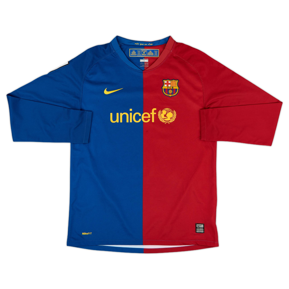 2008-09 FC Barcelona 1st Long Sleeve Kit